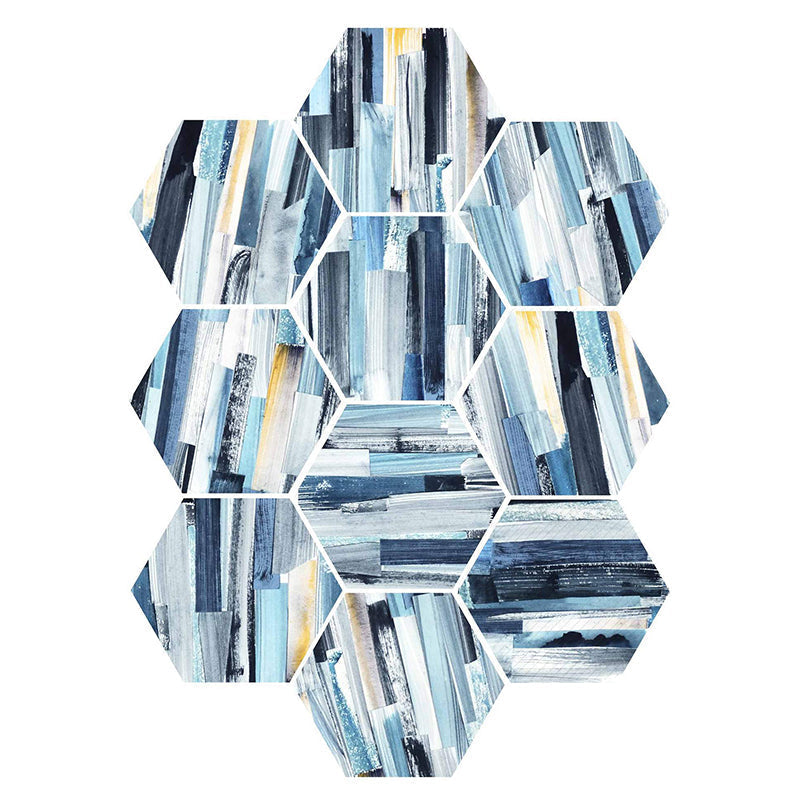 Kalsten | Plastic Mosaic Tile Wallpaper Hexagonal for Stick-On and Removable Back Wall Tile