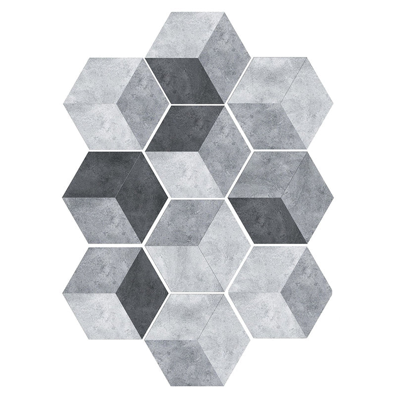 Kalsten | Plastic Mosaic Tile Wallpaper Hexagonal for Stick-On and Removable Back Wall Tile