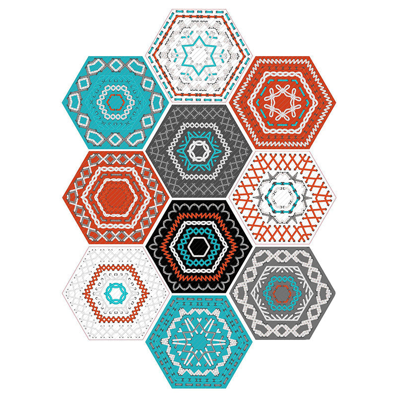 Kalsten | Plastic Mosaic Tile Wallpaper Hexagonal for Stick-On and Removable Back Wall Tile