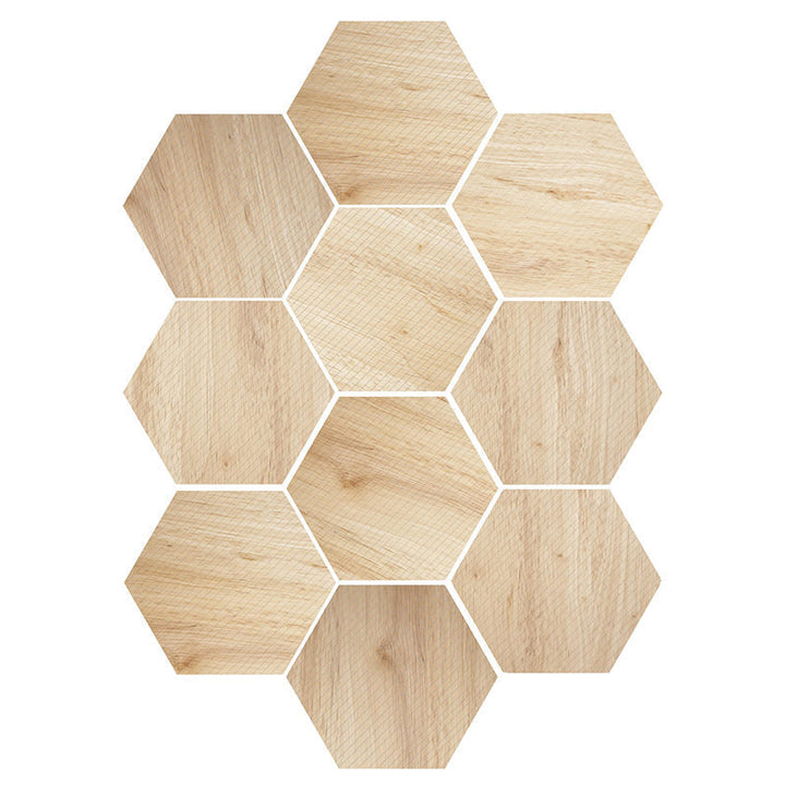 Kalsten | Plastic Mosaic Tile Wallpaper Hexagonal for Stick-On and Removable Back Wall Tile