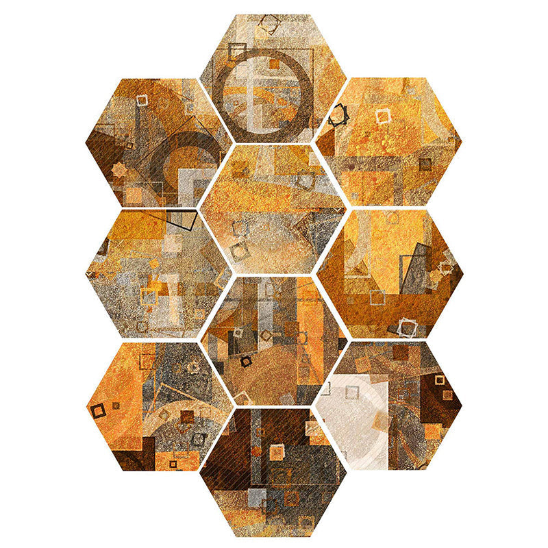 Kalsten | Plastic Mosaic Tile Wallpaper Hexagonal for Stick-On and Removable Back Wall Tile
