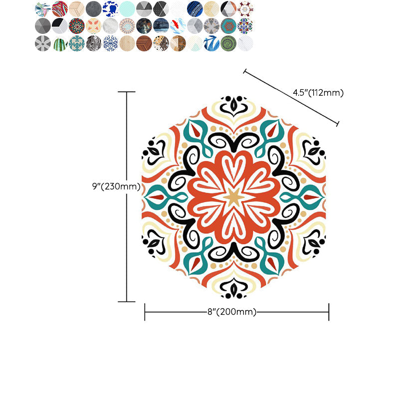 Kalsten | Plastic Mosaic Tile Wallpaper Hexagonal for Stick-On and Removable Back Wall Tile