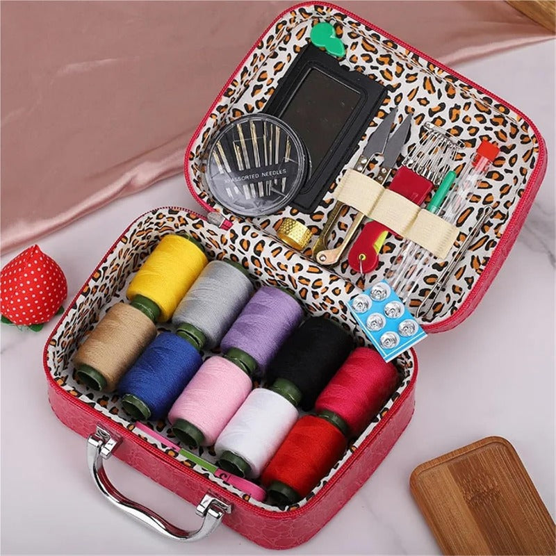 Kalsten | CraftVault Portable Sewing Kit in Faux Leather Case
