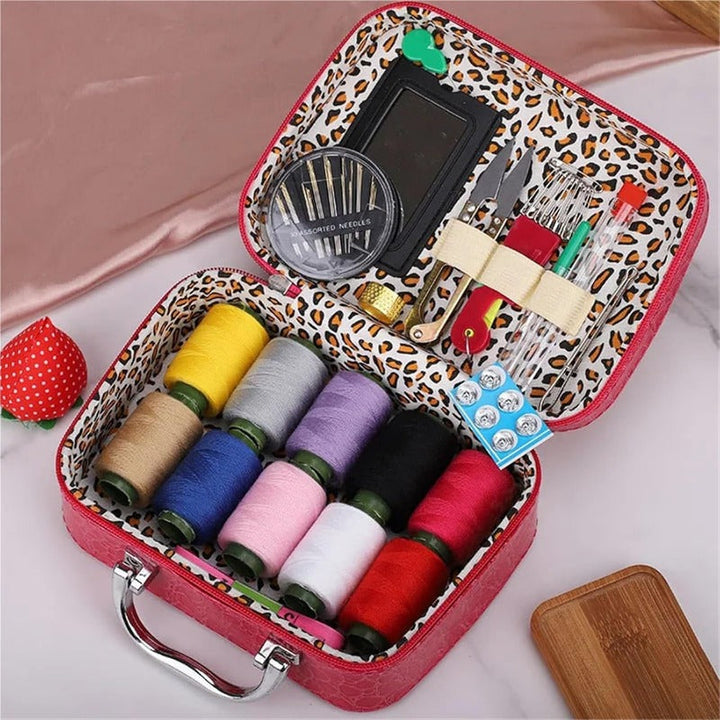 Kalsten | CraftVault Portable Sewing Kit in Faux Leather Case