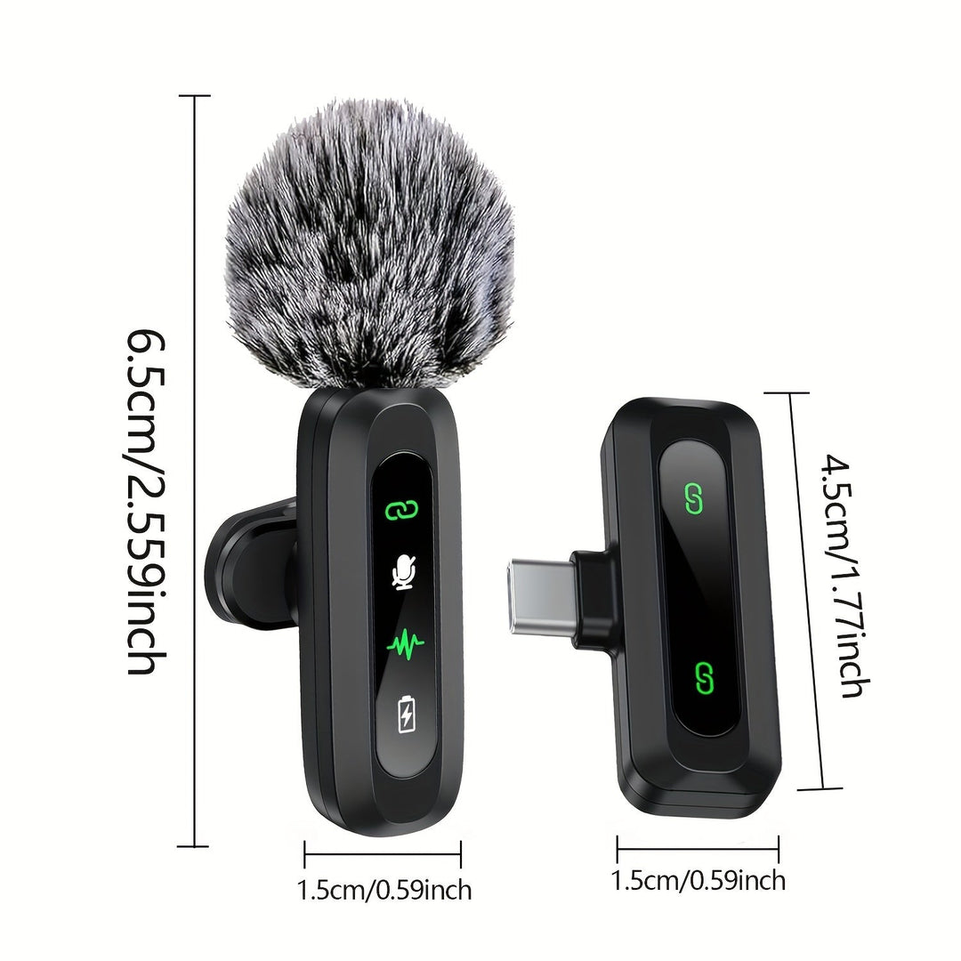 Kalsten | SoundSnap Wireless Clip Microphone – USB-C Microphone for Smartphone and Tablet