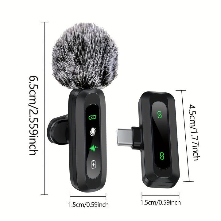 Kalsten | SoundSnap Wireless Clip Microphone – USB-C Microphone for Smartphone and Tablet