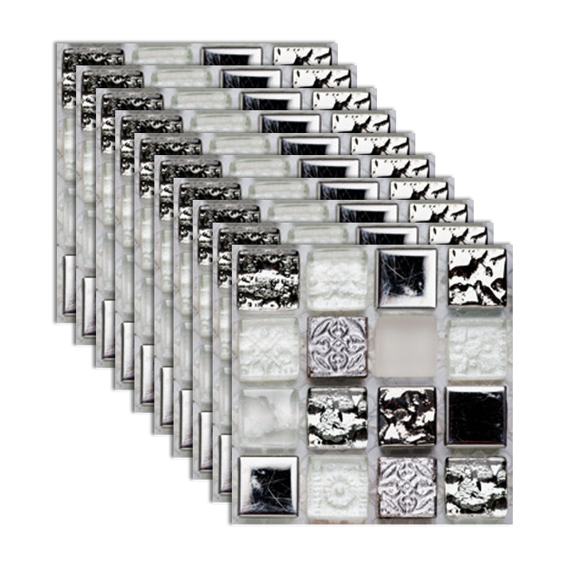 BowLift | Square Peel and Stick Tile Grid Mosaic Tiles Interior Wallpaper