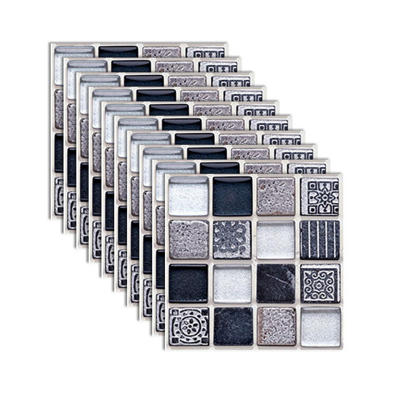 BowLift | Square Peel and Stick Tile Grid Mosaic Tiles Interior Wallpaper