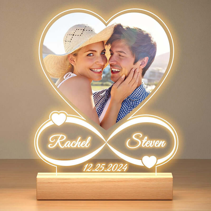 Valentine's Day Night Light Acrylic Color Printing Photo Personalized Ornament | Kalsten