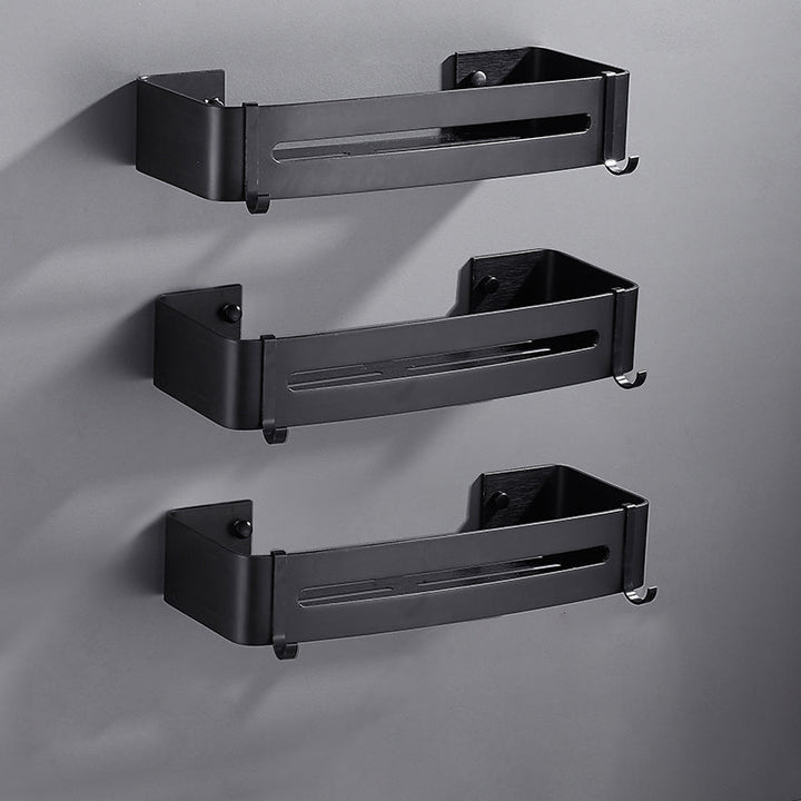 Kalsten | Matt Black Modern Bathroom Accessory Set, Set of 3, Bathroom Shelf