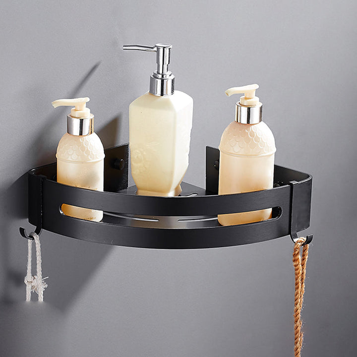 Kalsten | Matt Black Modern Bathroom Accessory Set, Set of 3, Bathroom Shelf