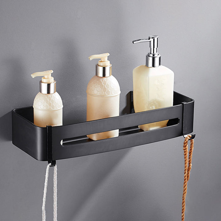 Kalsten | Matt Black Modern Bathroom Accessory Set, Set of 3, Bathroom Shelf