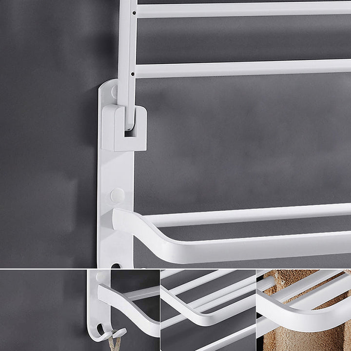 Kalsten | White Bathroom Accessories Hardware Set Modern Bathroom Accessories Set, Towel Rack