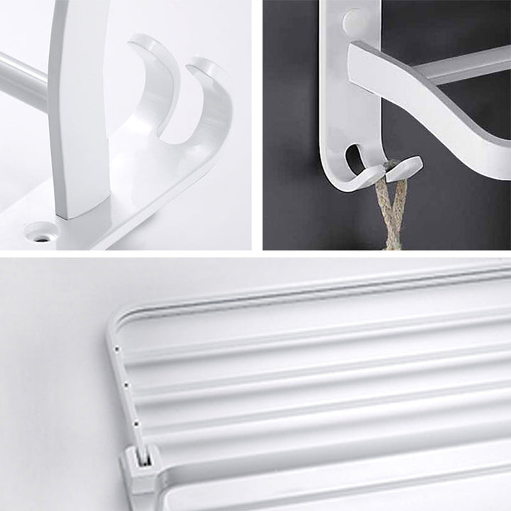 Kalsten | White Bathroom Accessories Hardware Set Modern Bathroom Accessories Set, Towel Rack