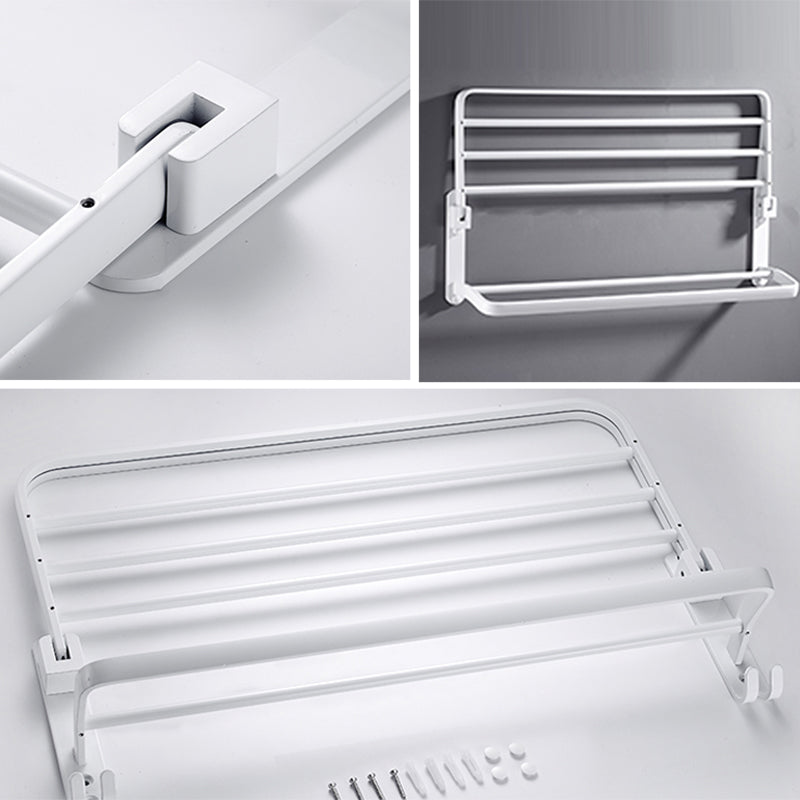 Kalsten | White Bathroom Accessories Hardware Set Modern Bathroom Accessories Set, Towel Rack