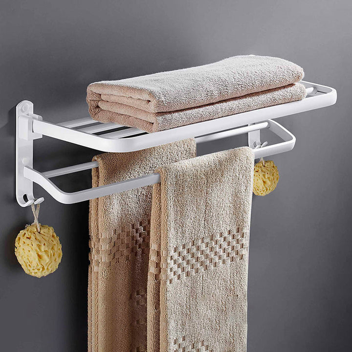 Kalsten | White Bathroom Accessories Hardware Set Modern Bathroom Accessories Set, Towel Rack