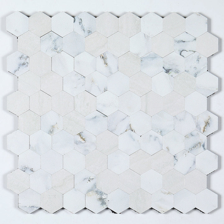 Kalsten | Modern Tile-Peel & Stick Metal Mosaic Tile Hexagon Peel & Stick Subway Tile