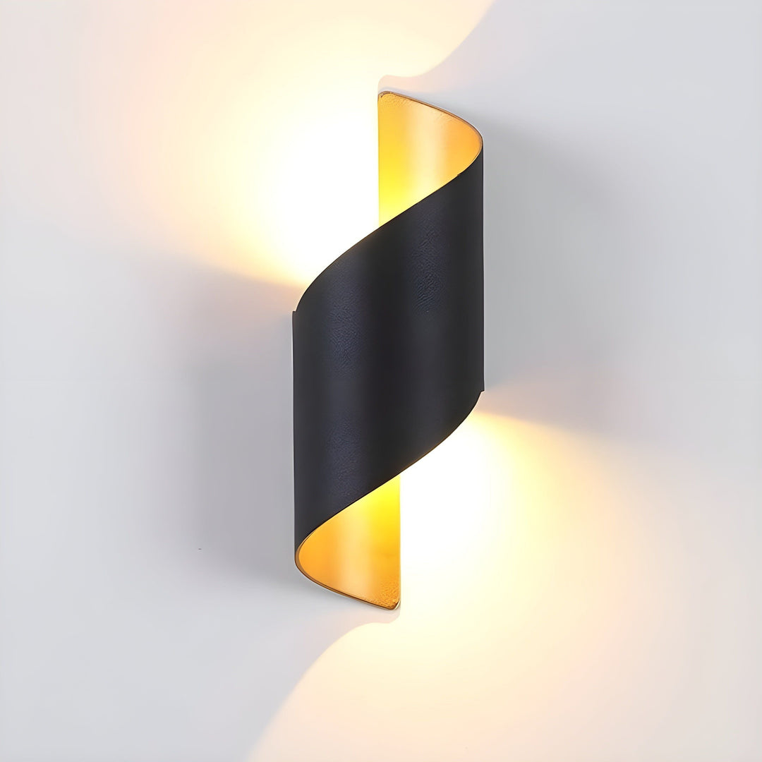 SpiralGlow Light - Nordic waterproof metal spiral LED wall lamp | Kalsten
