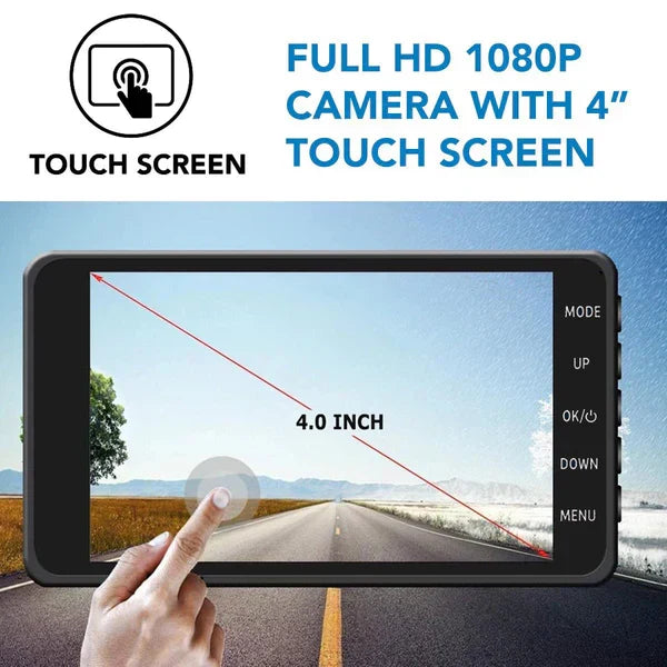 Kalsten | Wireless Front And Rear Dash Cam Dashboard Camera For Car With Night Vision