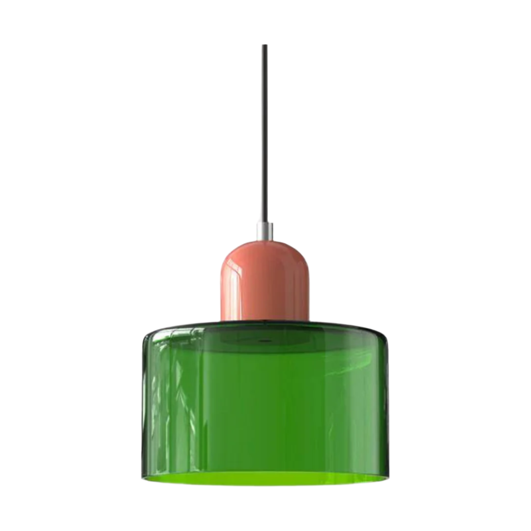 Glass pendant light – Elegant cylindrical pendant light for cozy living spaces | Kalsten