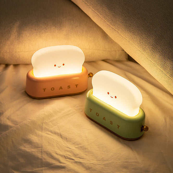 Creative LED Bread Maker Night Light USB Charging Dimming Toast Lamp Bedroom Children Timing Sleeping Lamps Funny Light | Kalsten