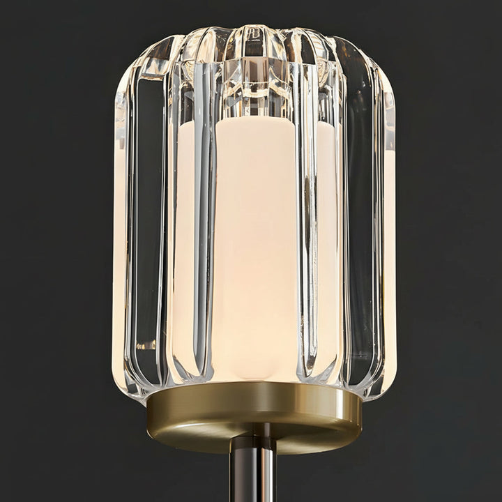 LED Wall Sconce Light – Modern Clear Acrylic Crystal Aluminum (22x15cm / 8.7x5.9in) | Kalsten