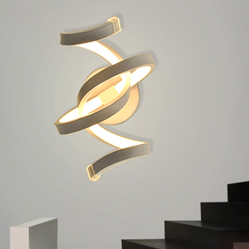 Ivory Ribbon Wall Light Sconce Minimalism LED Acrylic Wall Mounted Lighting for Bedroom | Kalsten