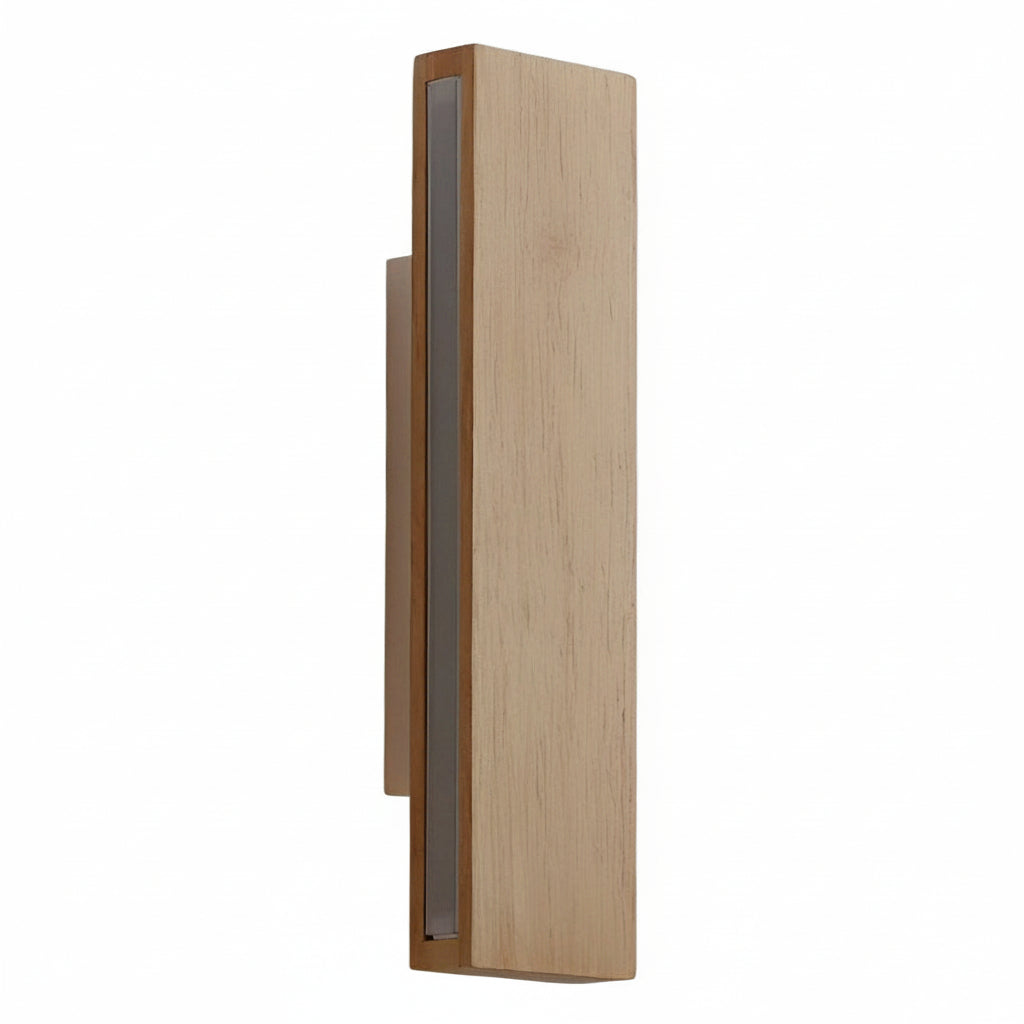 Nordic Wood LED Wall Sconce – 360° Rotatable Bedside Wall Lamp (Warm White) | Kalsten