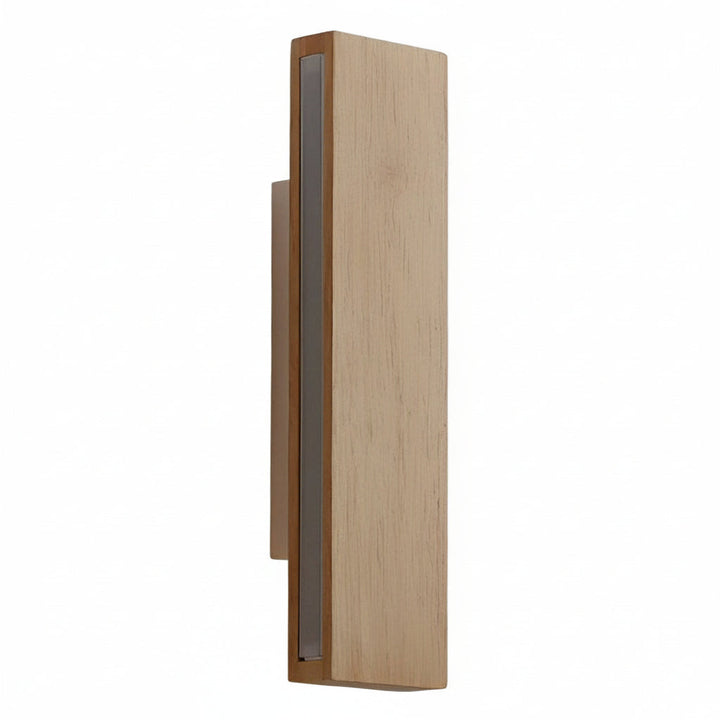 Nordic Wood LED Wall Sconce – 360° Rotatable Bedside Wall Lamp (Warm White) | Kalsten