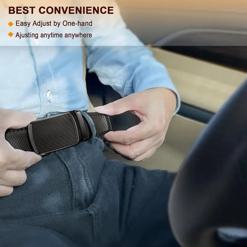 Kalsten | Eptchn Leather Ratchet Belt With Adjustable Buckle CrackSlick
