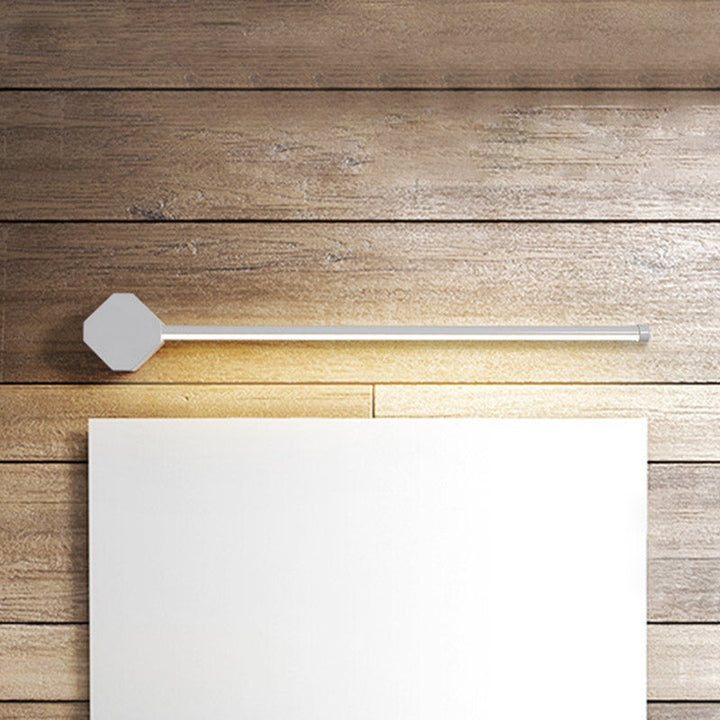 LED Bathroom Sconce Simple Black/White Finish Vanity Wall Light with Slim Linear Acrylic Shade, 16"/23.5" Long | Kalsten
