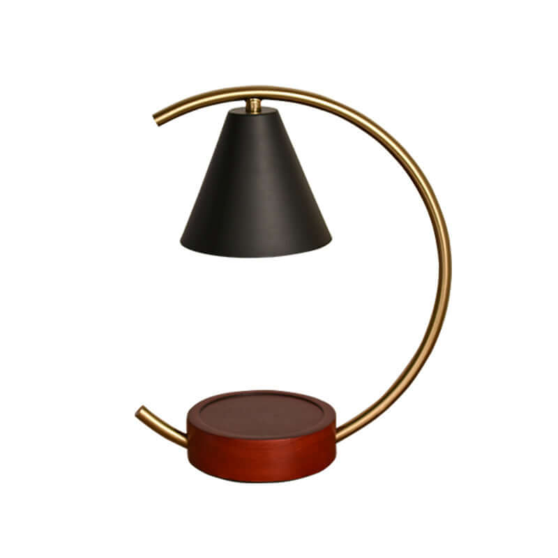 Wooden Base Fused Candle Lamp Bedroom | Kalsten