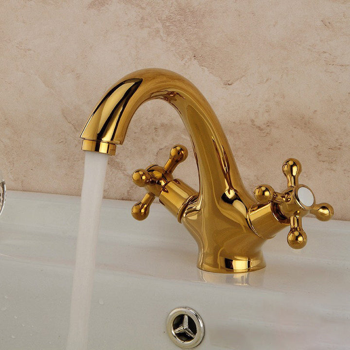 Industrial Foldable Bathroom Sink Tap – 2 Cross Handles