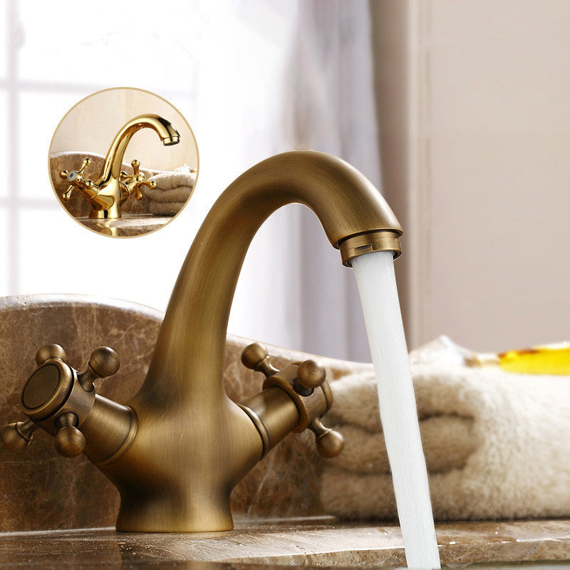 Industrial Foldable Bathroom Sink Tap – 2 Cross Handles
