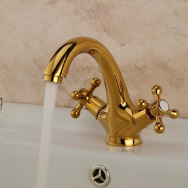 Industrial Foldable Bathroom Sink Tap – 2 Cross Handles