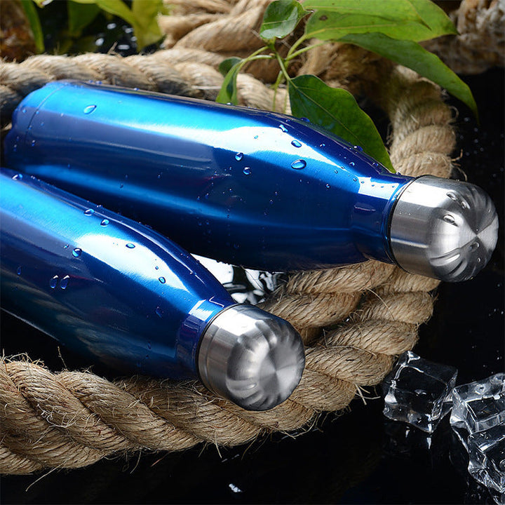 Women Insulated Stainless Steel Water Bottle with Wood Look Kalsten