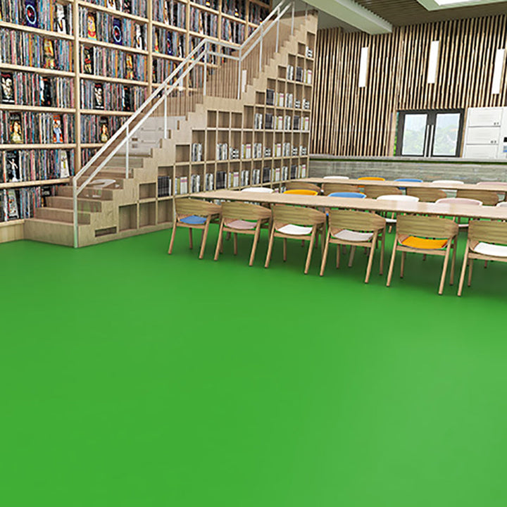 Kalsten | Solid Color Plastic Flooring Modern Water-Resistant Square Edge Floor Tiles