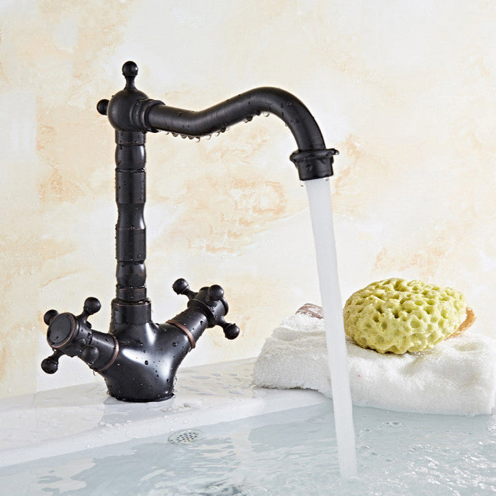 Kalsten | Industrial Widespread Bathtub Faucet with Cross Handles Sink Faucet