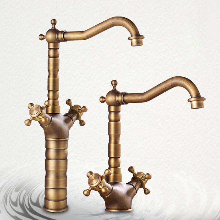 Kalsten | Industrial Widespread Bathtub Faucet with Cross Handles Sink Faucet