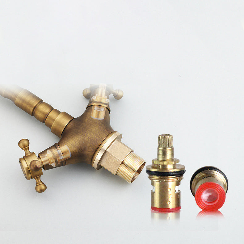 Kalsten | Industrial Widespread Bathtub Faucet with Cross Handles Sink Faucet