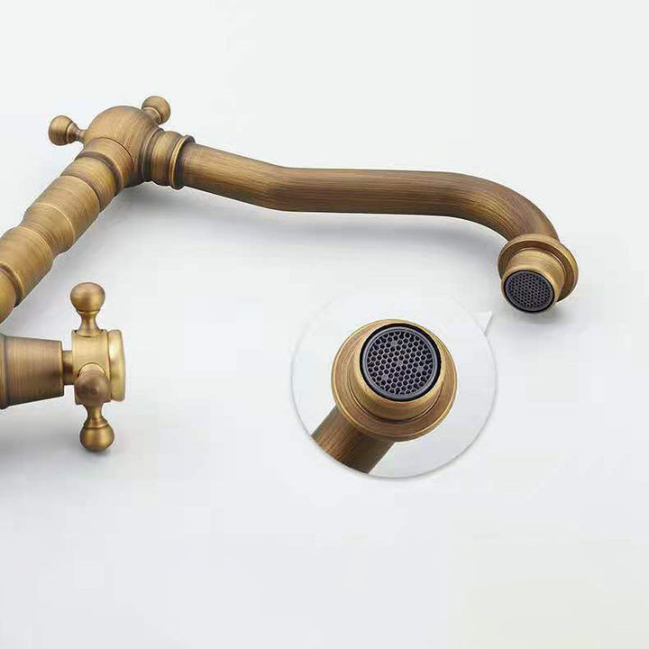 Kalsten | Industrial Widespread Bathtub Faucet with Cross Handles Sink Faucet