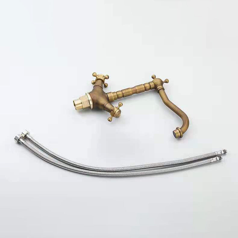 Kalsten | Industrial Widespread Bathtub Faucet with Cross Handles Sink Faucet
