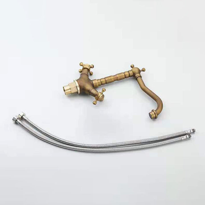 Kalsten | Industrial Widespread Bathtub Faucet with Cross Handles Sink Faucet