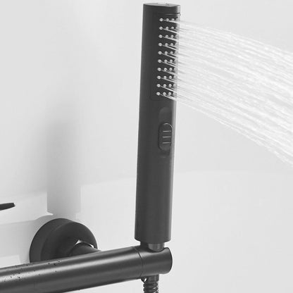 BowLift | Swivel spout bathtub faucet single lever handle hand shower bathtub filling valve with shower hose