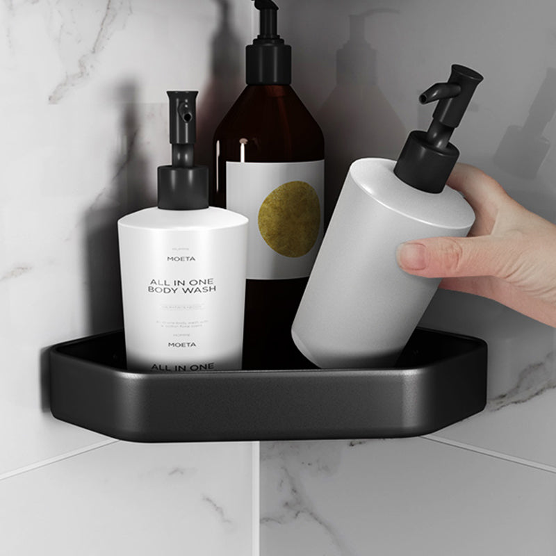 Kalsten | Matt black bathroom accessories set Modern anti-rust 1/2/3-piece bathroom shelf
