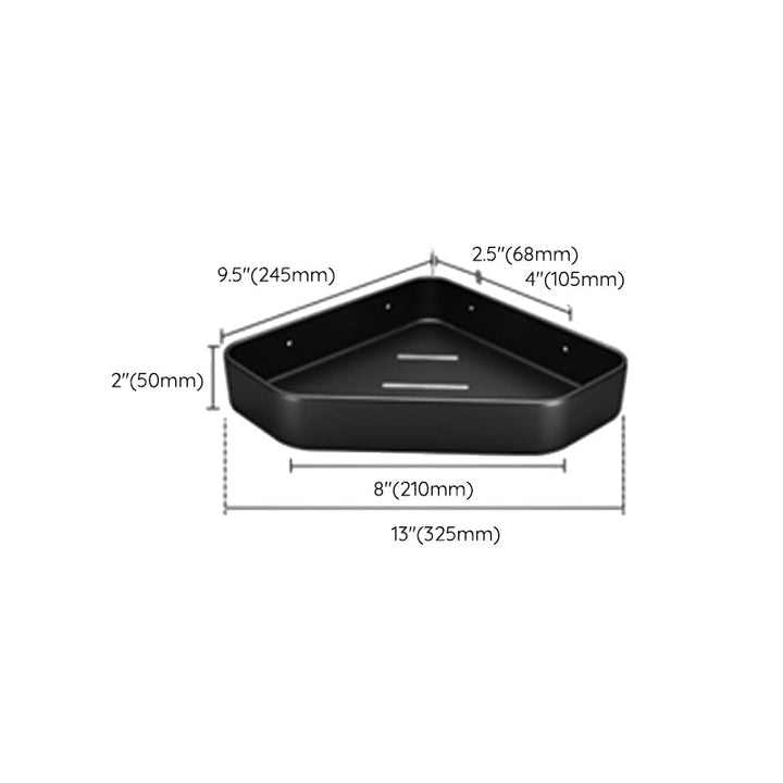 Kalsten | Matt black bathroom accessories set Modern anti-rust 1/2/3-piece bathroom shelf
