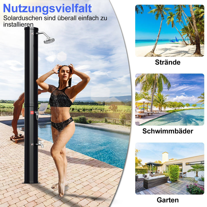 Solar shower 35L garden shower incl. protective cover | Kalsten