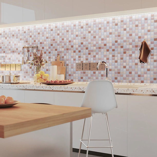 BowLift | Peel and Stick PVC Tile Kitchen Waterproof Mosaic Backsplash Wall Tile