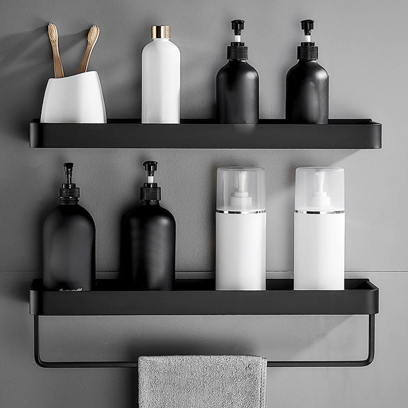 Kalsten | Matt Black Bathroom Set Modern 1/2 - Piece Stainless Steel Bath Rack