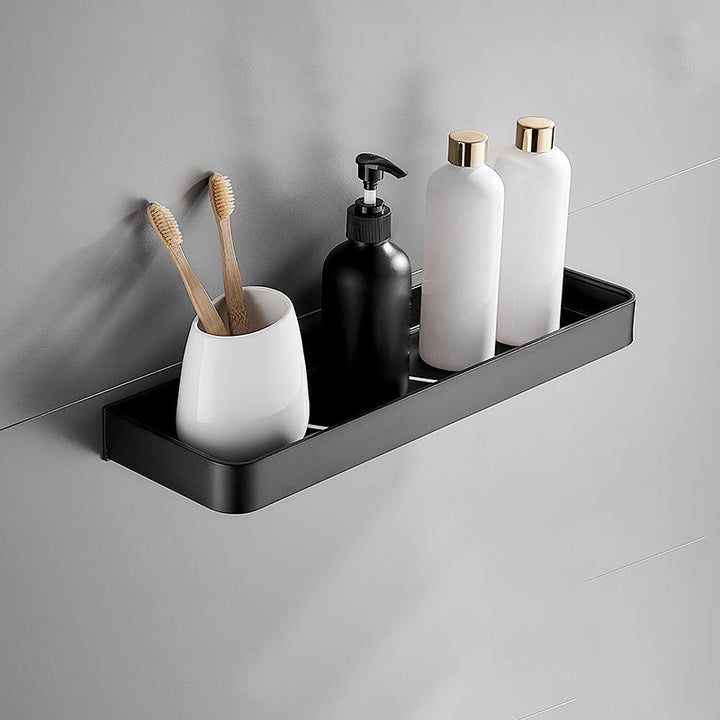 Kalsten | Matt Black Bathroom Set Modern 1/2 - Piece Stainless Steel Bath Rack